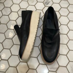 VINCE leather platform loafer